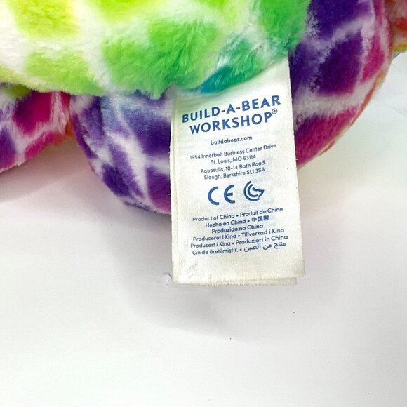 Build-A-Bear Rainbow Safari Wild Style Animal Print 2017 Plush Stuffed BAB 16" - Picture 6 of 11